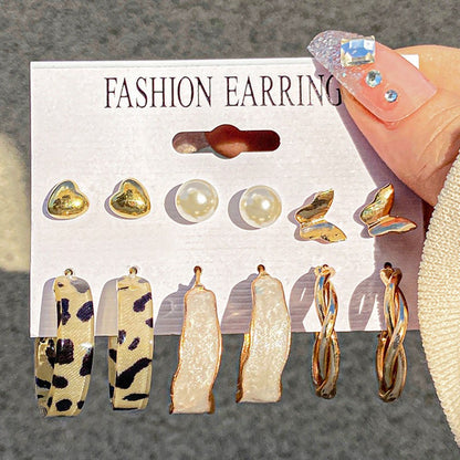 Brincos Grandes de Coração Dourado e Prateado YOBEST para Mulheres, Conjunto de Brincos Borboleta Pendurados, Presentes de Joias Femininas, Nova Moda, 2025