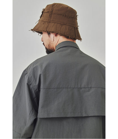 Men Outdoor Waterproof Quick Dry Lightweight Tack Techwear Cargo Shirts Man Streetwear Loose Casual Long Sleeve Oversize Shirt