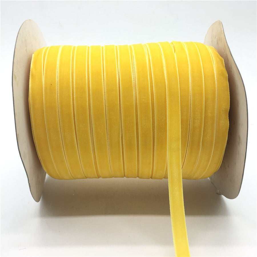 50yards 10mm Velvet Ribbon For DIY Handmade Gift Bouquet Wrapping Supplies Home Party Decorations Christmas Webbing Trimming