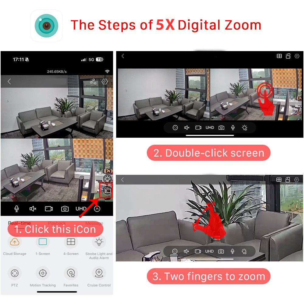 Wifi Camera Outdoor 8MP 4K Dual Lens Dual Screens Black Surveillance Camera Night Vision Human Detection Security Camera ICsee