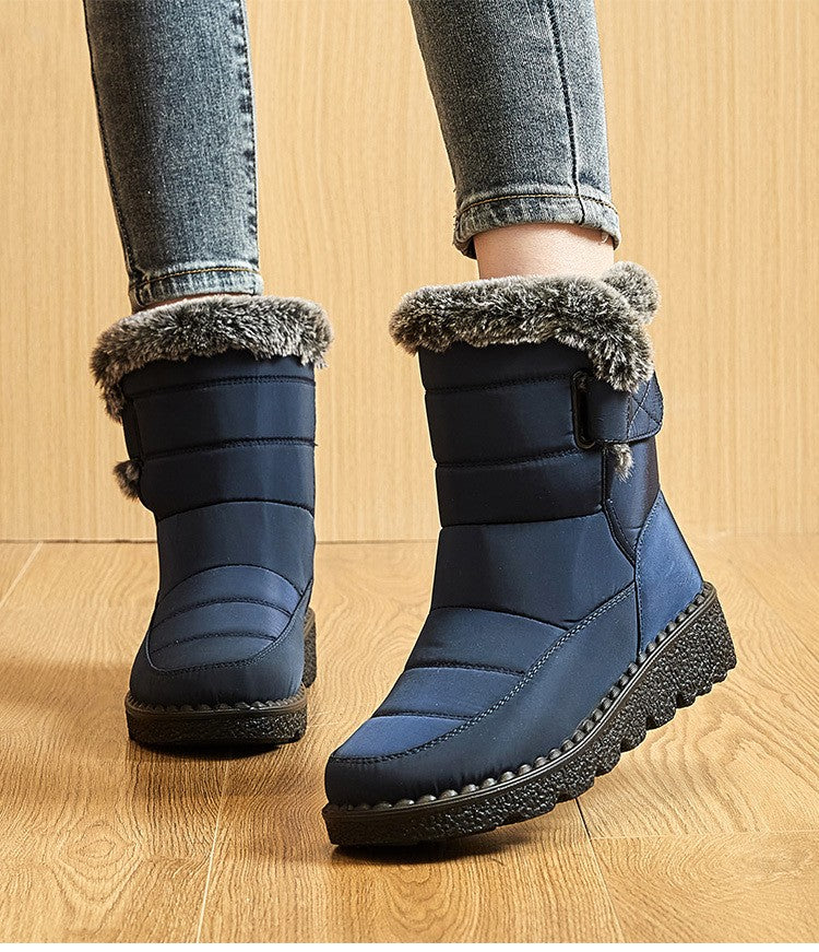 Boots Woman Fashion Winter Boots Women Winter Shoes Women's Snow Boots With Fur Super Warm Footwear Low Heels Middle Botas Mujer