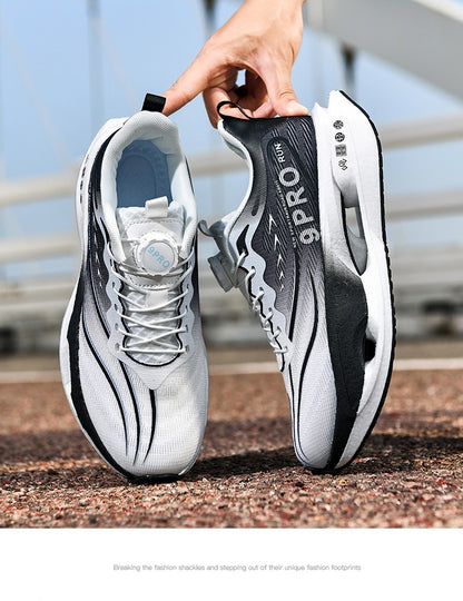 Tênis Esportivo de Corrida Placa de Carbono Especializada Maratona Amortecimento a Ar Masculino Respirável Leve Feminino Confortável Antiderrapante