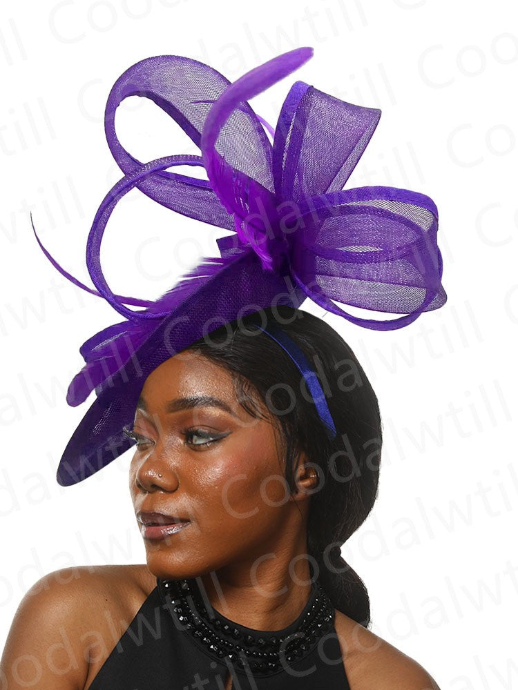 Noiva Casamento Malha Fascinators Chapéu Igreja Senhoras Mulheres Derby Chapéu Grande Fascinator Festa Evento Enfeite de Cabeça Noiva Casamento Pillbox Cap