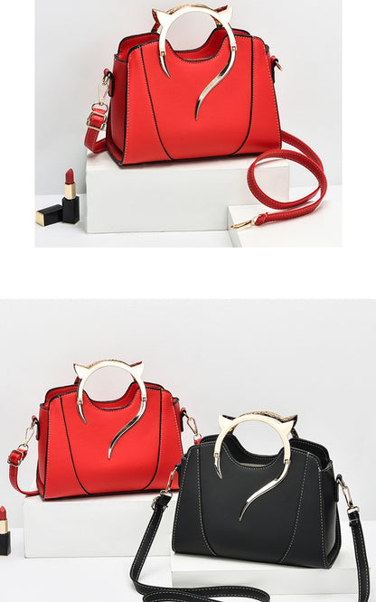 Trendy Fashion PU Leather Shoulder Bag Women's Chain Crossbody Small Purse Underarm Square Satchel Handbag