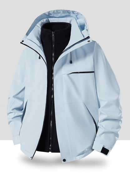 Hiking Jacket Waterproof Women Men 3 in 1 Two-Piece Detachable Windproof Waterproof Mountaineering Ski Jackets Men 2025 New