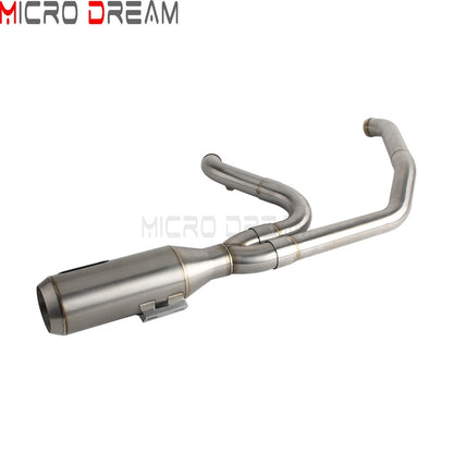 2 into 1 Motorcycle Engine System Pipe Slip on Exhaust Mufflers For Harley Street Glide ST FLHXST EFI FLHX Special FLHXS 2017-25