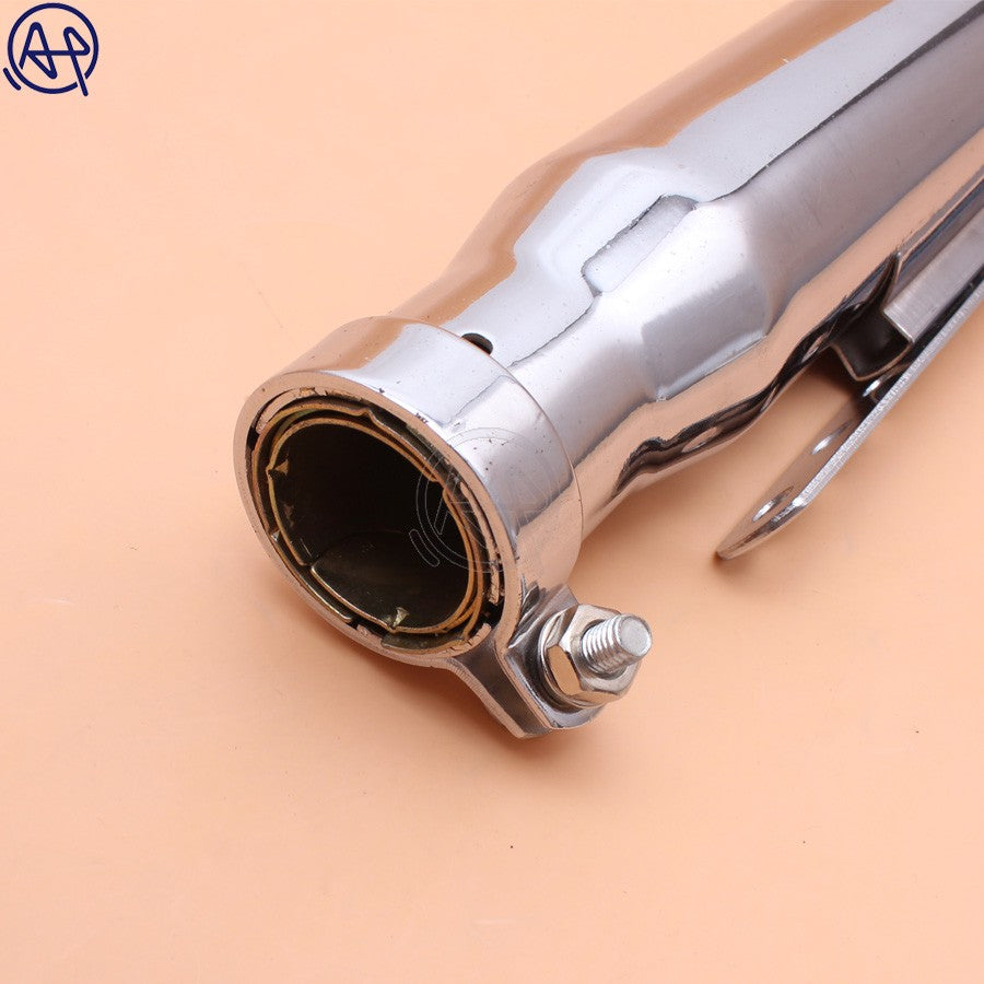Universal Motorcycle Chrome/Black Cafe Racer Exhaust Pipe Muffler Tail Tube  muffler For Harley Bobbers /Honda CRF230F CRF150F