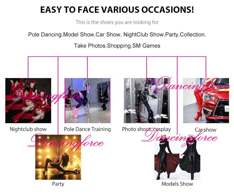 Unisex Sexy 20cm Peep Toe Extreme High Heels Platforms Stripper Sandals Boots Roman Gladiator Pole Dance Shoes Woman EU36-41