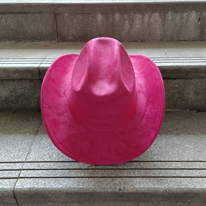 Suede Cowboy Hat Double Concave Top Classic Vintage Mens Womens Western Cowboy Hat ?????????? ?????