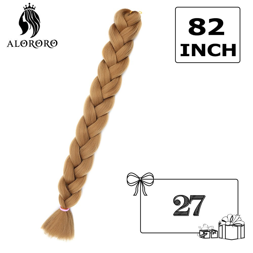 Cabelo Trançado Sintético Jumbo Alororo 82 polegadas Cabelo Falso Africano Fibra de Alta Temperatura Roxo Vermelho Extensões de Cabelo para Mulheres