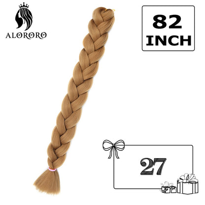 Cabelo Trançado Sintético Jumbo Alororo 82 polegadas Cabelo Falso Africano Fibra de Alta Temperatura Roxo Vermelho Extensões de Cabelo para Mulheres