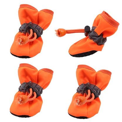 Novos 4 Peças Sapatos Para Cães Antiderrapantes Chuva Neve Botas Quentes e Grossas Para Pequenos Gatos Cães Filhotes Meias Botinhas Para Cães