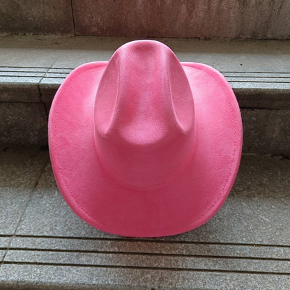 Suede Cowboy Hat Double Concave Top Classic Vintage Mens Womens Western Cowboy Hat ?????????? ?????