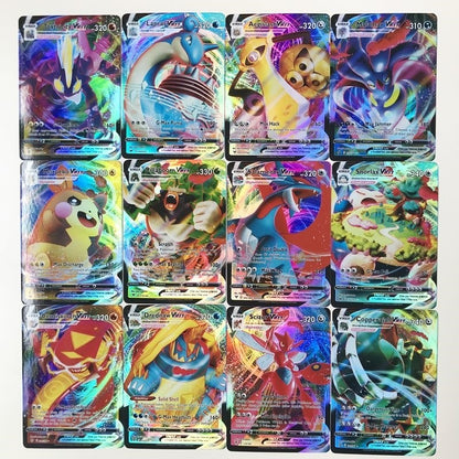 50/100 Peças Pokémons Cartas em Francês Inglês Alemão Pokémons Carta 100 Gx 100 V Max VMAX 50