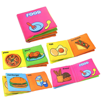 Livro de Pano Macio para Bebês 0-36M Brinquedo de Aprendizagem Precoce Interativo para Pais e Filhos Brinquedo Educativo Montessori de Marionete Presente para Meninos e Meninas