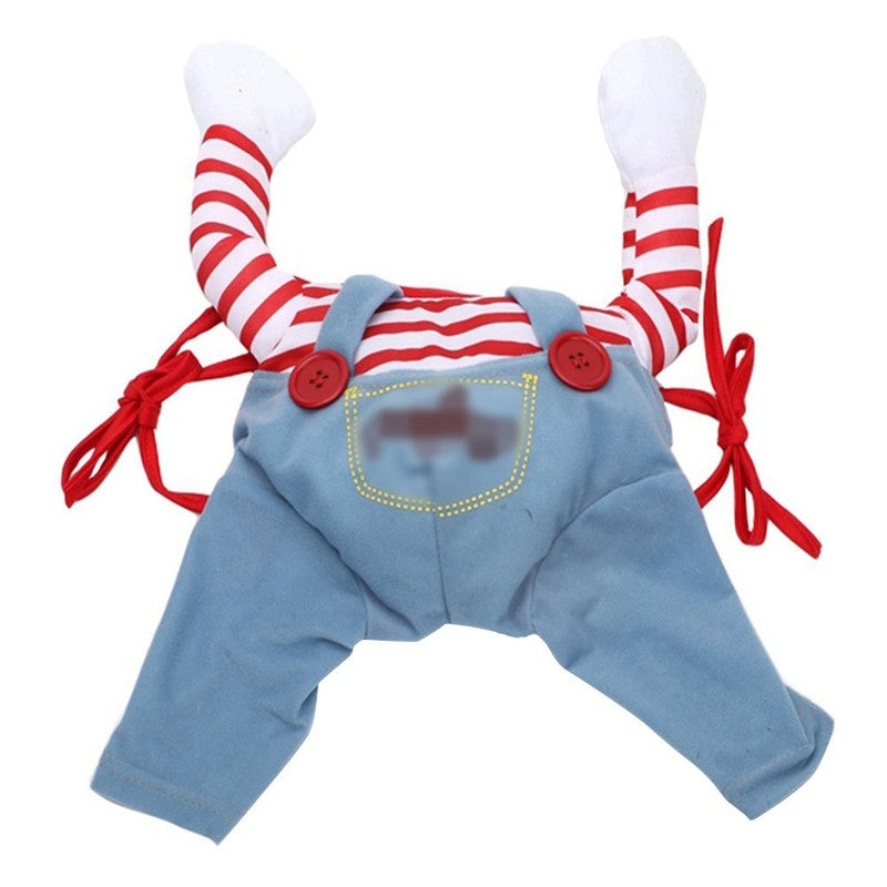 Roupas de Halloween para cães de estimação, cães segurando uma faca, fantasia de Natal, roupa divertida para gatos de estimação, cosplay, vestuário para cães pequenos e médios