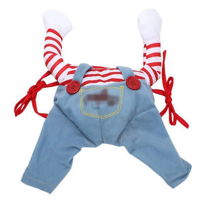 Roupas de Halloween para cães de estimação, cães segurando uma faca, fantasia de Natal, roupa divertida para gatos de estimação, cosplay, vestuário para cães pequenos e médios