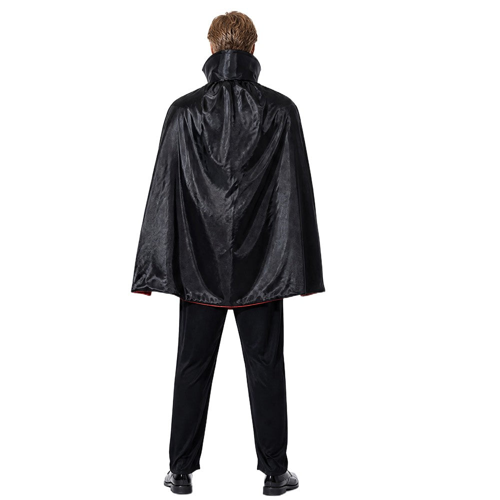Adult Gothic Vampire Costume Set, Vampire Witch Role-Playing Outfit with Cape for Halloween Family Parties and Costumes