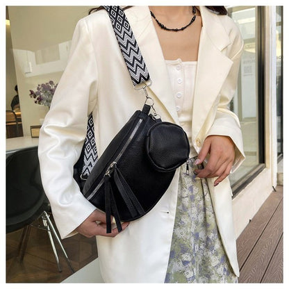 Luxury Genuine Leather Woman Chest Bag High Quality Cow Leather Women's Crossbody Bag With Small Purse Female Handbags Waist Bag