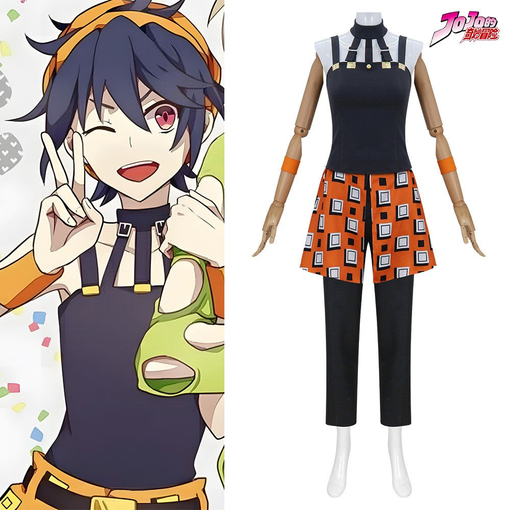 Narancia Ghirga Cosplay Anime Aero Smith Costume Wig