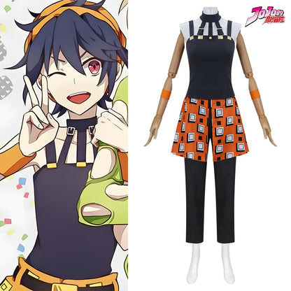 Narancia Ghirga Cosplay Anime Aero Smith Costume Wig