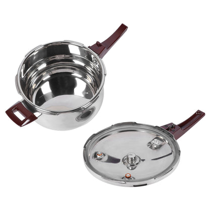 11L Pressure Cooker 80KPA Stainless Steel Multifunctional Multiple Security Guard with Ergonomic Handle Stovetop Pressure Cooker