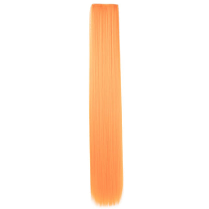 Clip in Hair Extensions Colored Party Highlights 30 inches Multi-colors Straight Hair Synthetic Hairpieces