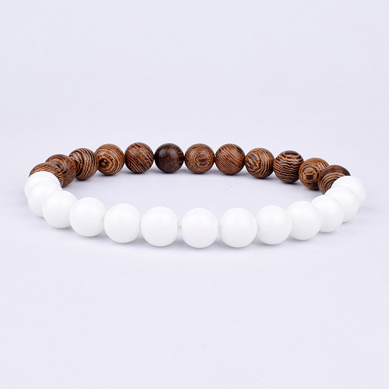 Pulseira de Pedra Vulcânica para Homens Lava Madeira 8mm Contas Pulseira Buda Tibetano Corrente de Pulso Feminina Masculina Jóias Presente Novas Pulseiras