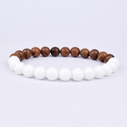 Pulseira de Pedra Vulcânica para Homens Lava Madeira 8mm Contas Pulseira Buda Tibetano Corrente de Pulso Feminina Masculina Jóias Presente Novas Pulseiras