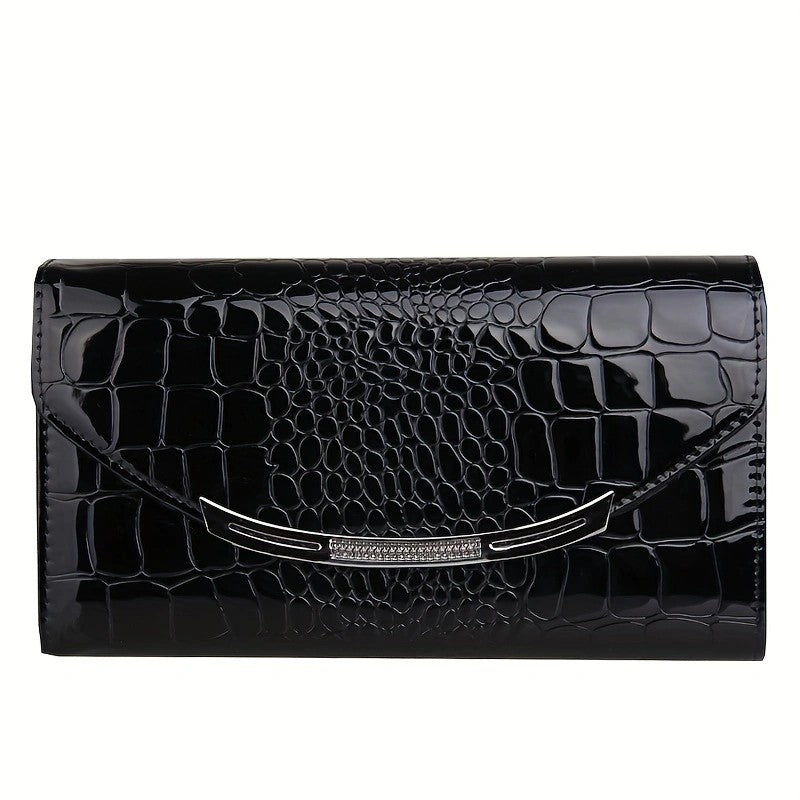 Patent leather women's clutch bag Large capacity clutch bag chain clutch bag Single shoulder straddle bag