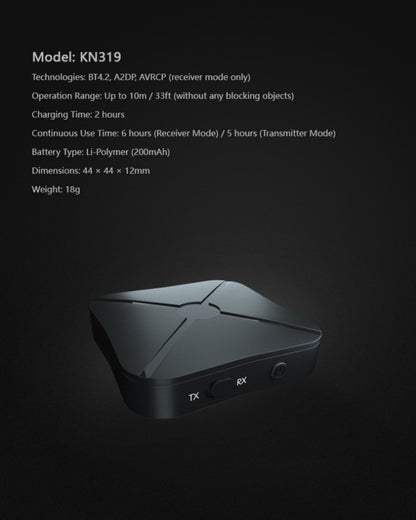 2 in 1 Bluetooth Transmitter Receiver Wireless 3.5mm AUX Stereo Bluetooth Audio Receiver Adapter  For Car TV/Home Audio Systems