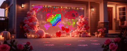 Smart LED Curtain Light APP Control RGB Dimmable DIY Pattern Music Ambient Lighting For Home Holiday Party Christmas Decoration