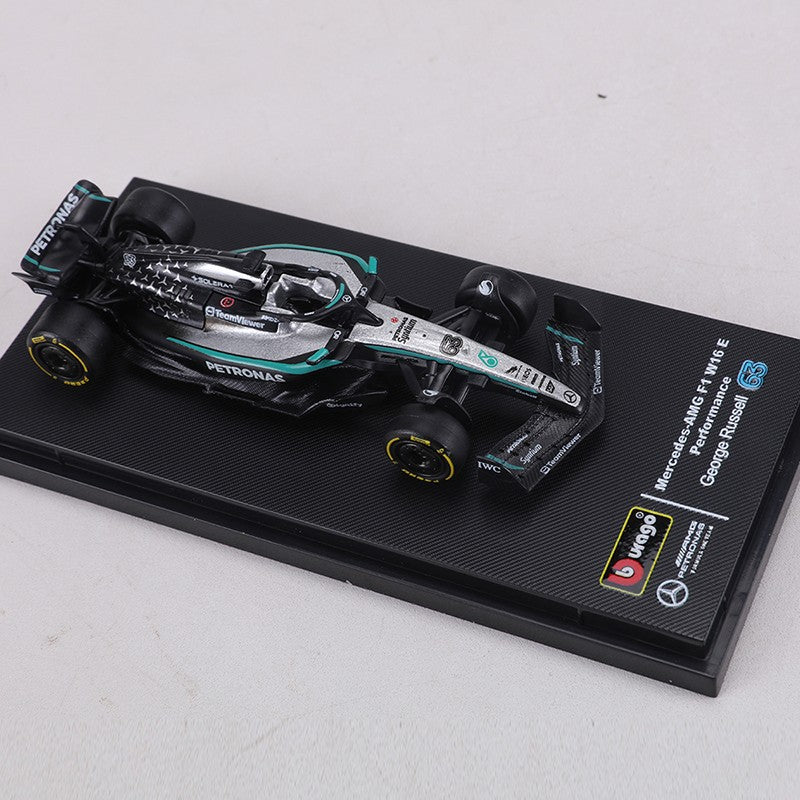 Burago 1:64 Mercedes-AMG F1 W16 Racing Car Alloy Model Car George Russell #63