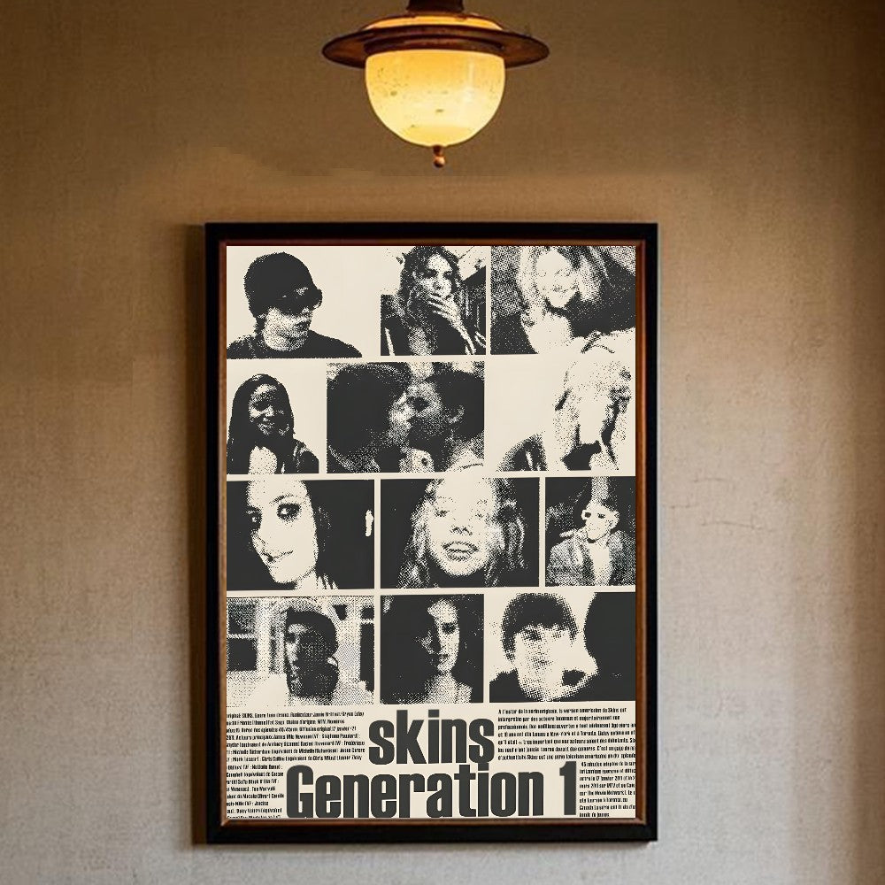 Teen TV Series Skins Generation Poster HD art sticky wall waterproof home living room bedroom bar aesthetic decoration