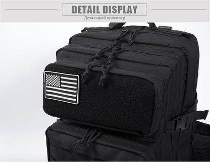 Mochila Tática 45L survival Bag Hunting MOLLE Backpack GYM Para Homens EDC Outdoor Hiking Rucksack com Suporte para Garrafa