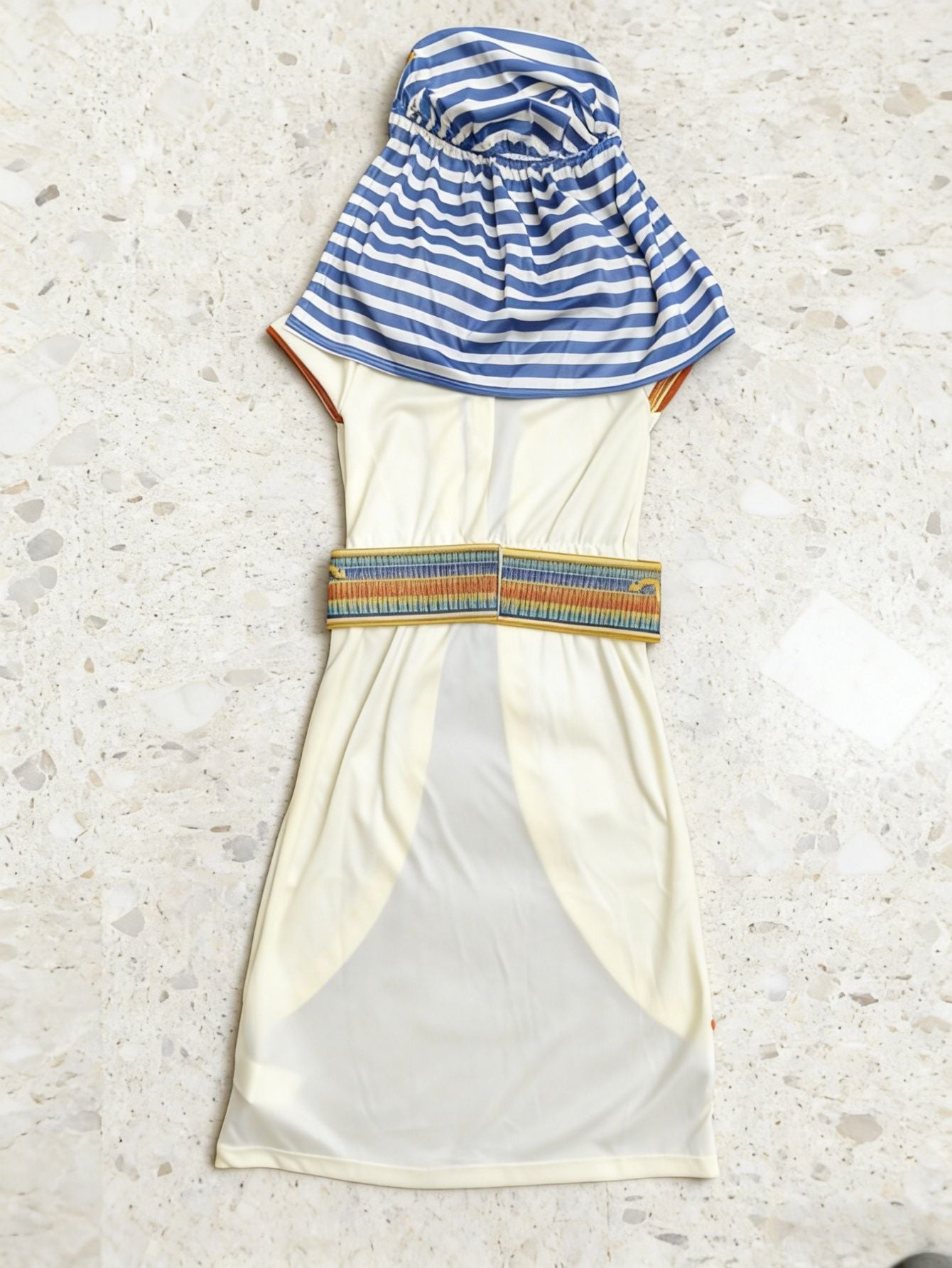 Kids Ancient Egyptian Pharaoh Costume with Headwrap, Boys Fancy Outfit for Halloween Theme Party