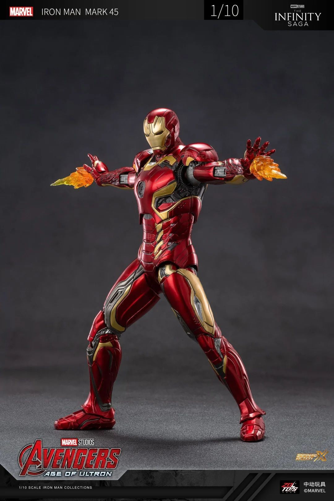 ZD Original Iron Man MK30 Blue Steel 1/10 Iron Patriot MK3 Marvel legends War Machine 10th Anniversary Action Figure Model Gift