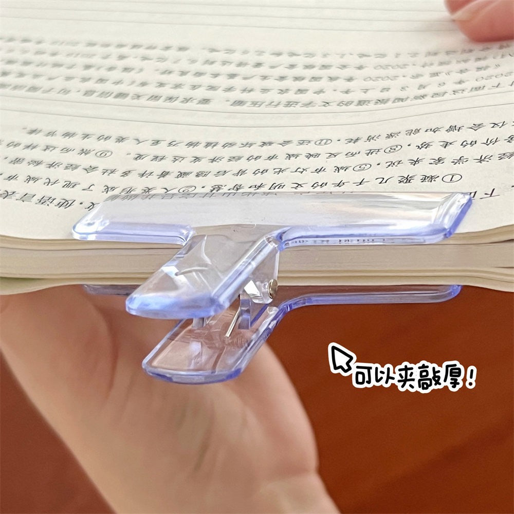 Cute Transparent Bingder Clips for School & Office Supplies Stationery Big Clear File Document Clamps