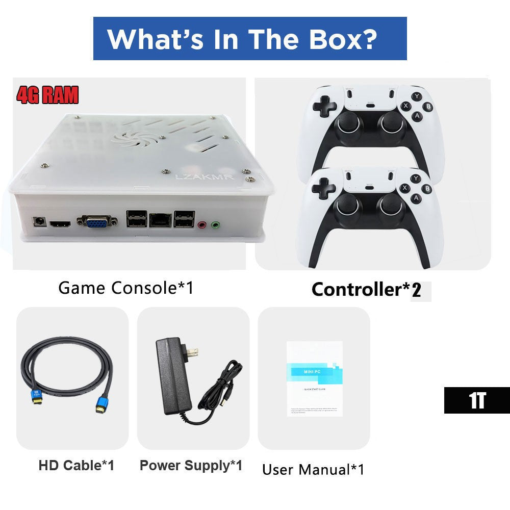 2026 New X8 Retro Game Console 500GB | 70,000+ Games | 60+ Emulators | 4K HD | Plug & Play | PS2 Wii PSP GC N64 Xbox Dual System