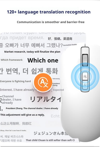 Ai Voice Mouse Wireless Bluetooth Dual-Mode Rechargeable for Laptop Pc Voice Typing Translation Deepseek Gpt intelligent Office