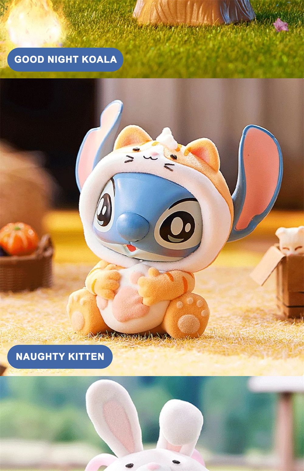 MINISO Disney Stitch Animals Party Series Blind Box – Última Estatueta, Decoração de Figura Surpresa, Sacola Surpresa, Presente de Aniversário