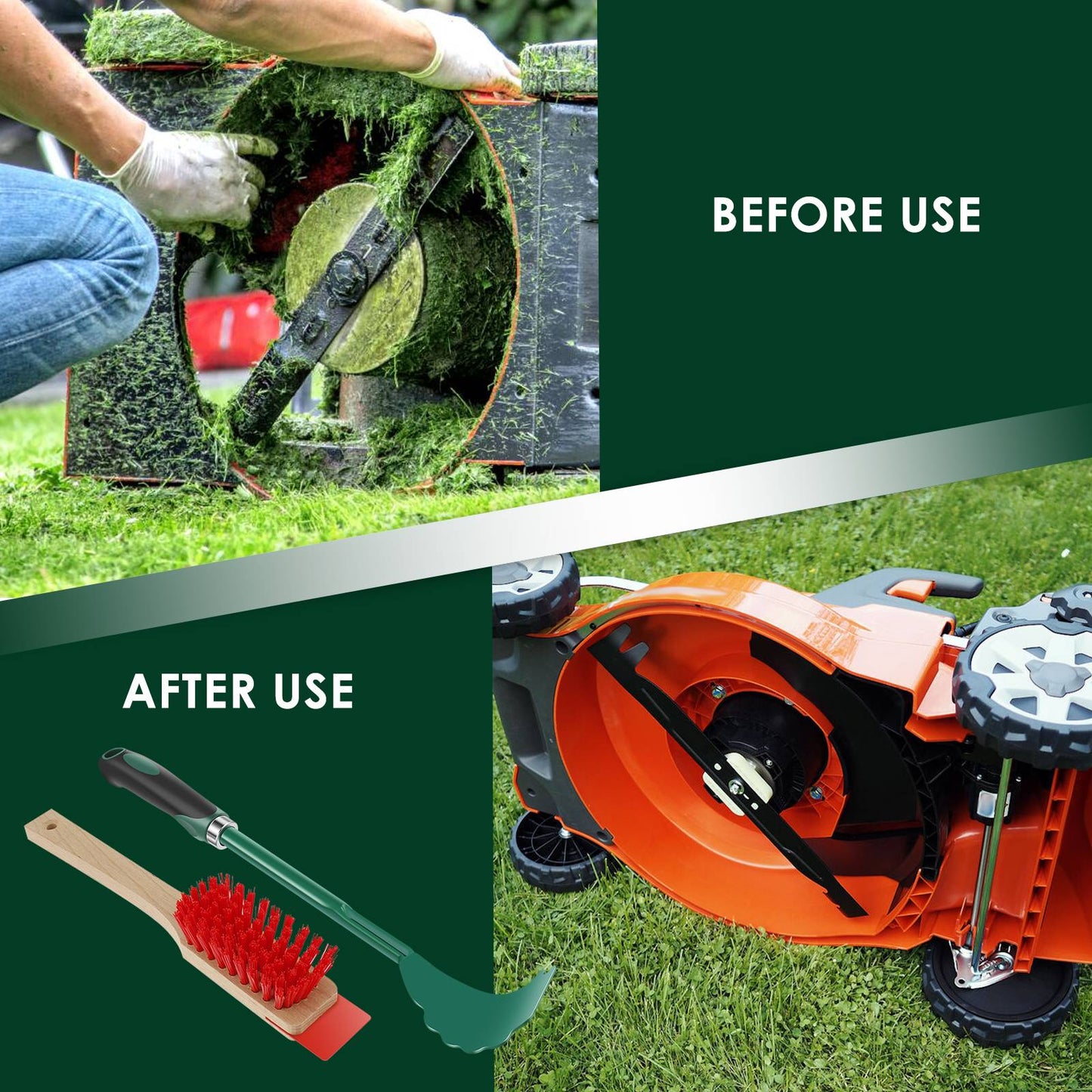 Lawn Mower Cleaning Tools Deck Scraper Garden Lawn Mower Blade Cleaner