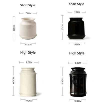 Japanese-Style Ceramic Utensil Holder - Multi-Purpose Kitchen Storage Jar for Chopsticks & Cutlery, Modern Dining Organizer