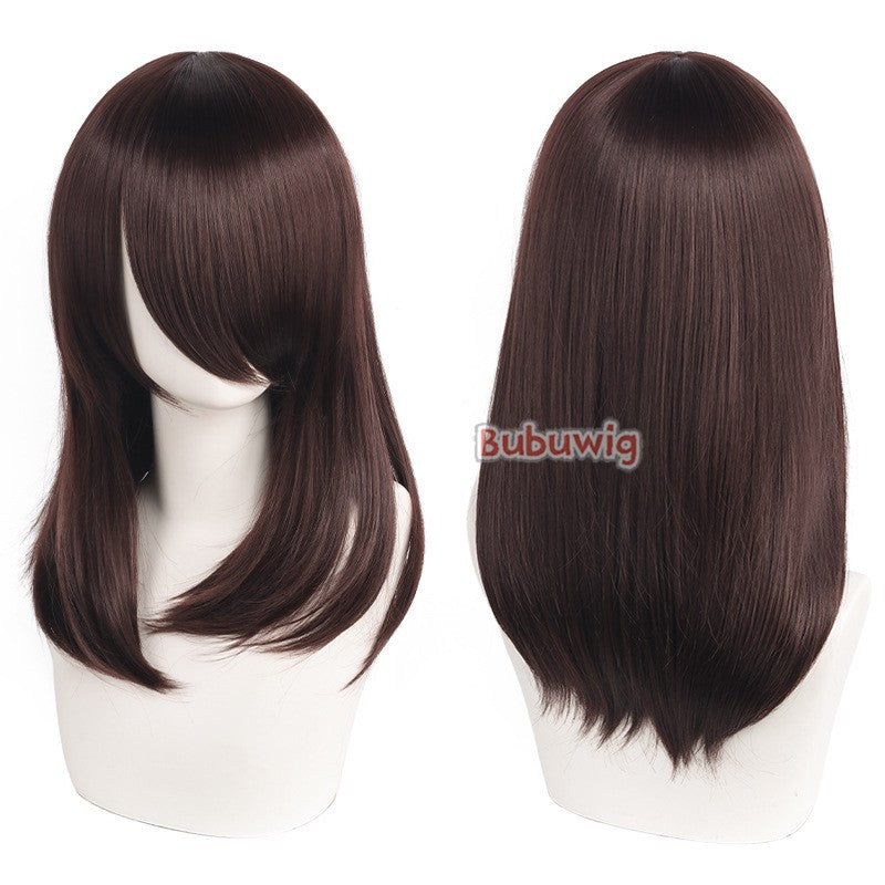 Bubuwig Synthetic Hair 30 Colors 40cm Long Straight Anime Fashion Lolita Cosplay Wigs Pure Color Blue Blonde Wig Heat Resistant