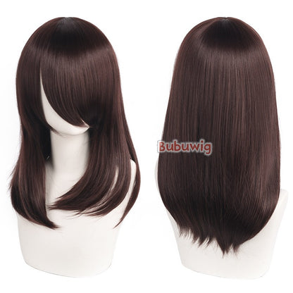 Bubuwig Synthetic Hair 30 Colors 40cm Long Straight Anime Fashion Lolita Cosplay Wigs Pure Color Blue Blonde Wig Heat Resistant