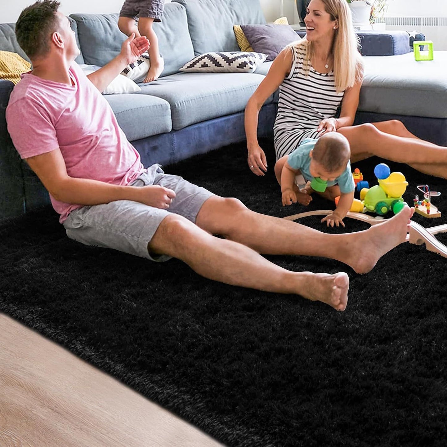 Silk Wool Carpet Living Room Plush Rug Bed Room Floor Fluffy Mats Non-slip Home Decor Soft Velvet Carpet Kids Room Blankets