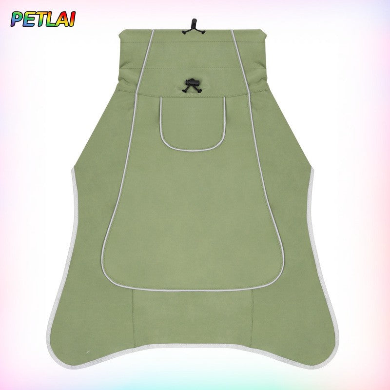 Roupas para Cachorros Jaqueta Externa Roupa Impermeável Capa de Chuva Casaco Roupa para Animais de Estimação Chuva Externa de Uso Duplo Roupa para Cães Grandes Roupa de Vento para Animais de Estimação