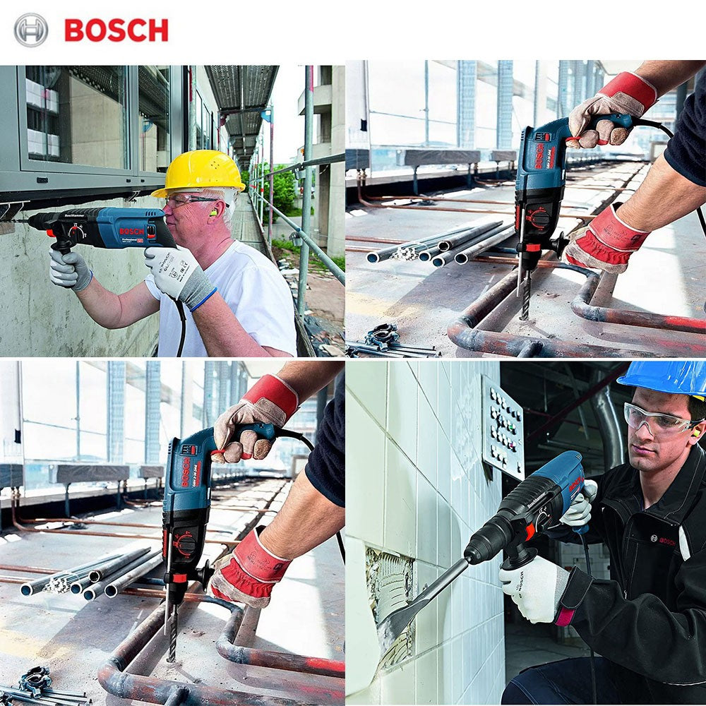 Bosch GBH2-28 D Professional Martelo Elétrico Potente Martelo Perfurador Elétrico, Martelo, Talhadeira e Punho Ajustável