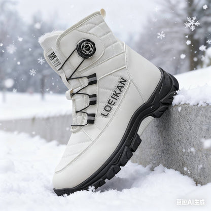 Botas de Neve Masculinas LOEIKAN de Inverno - Botas de Cano Curto Quentes Impermeáveis Antiderrapantes