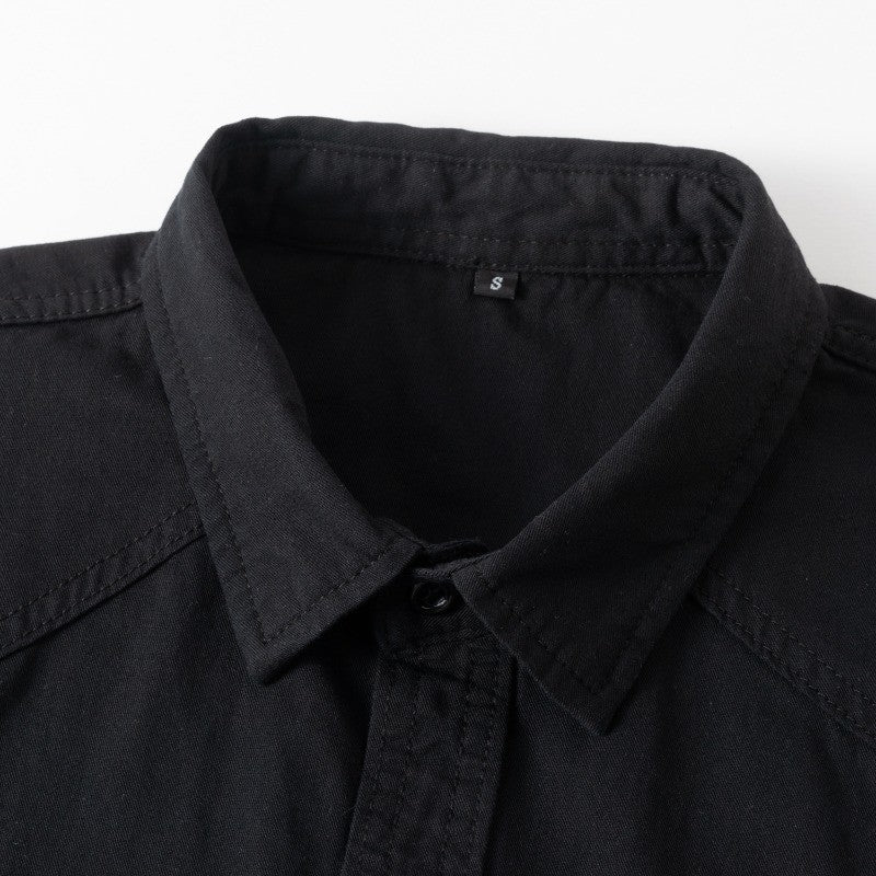 Cotton 100% Men Outdoor Multi Pockets Long Sleeved Cargo Shirts High Quality Man Loose Shirts New Male Solid Casual Shirts 3XL